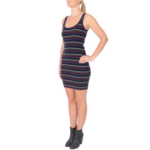 T by Alexander Wang Striped Knit Tank Designer Dress - Picture 6 of 6